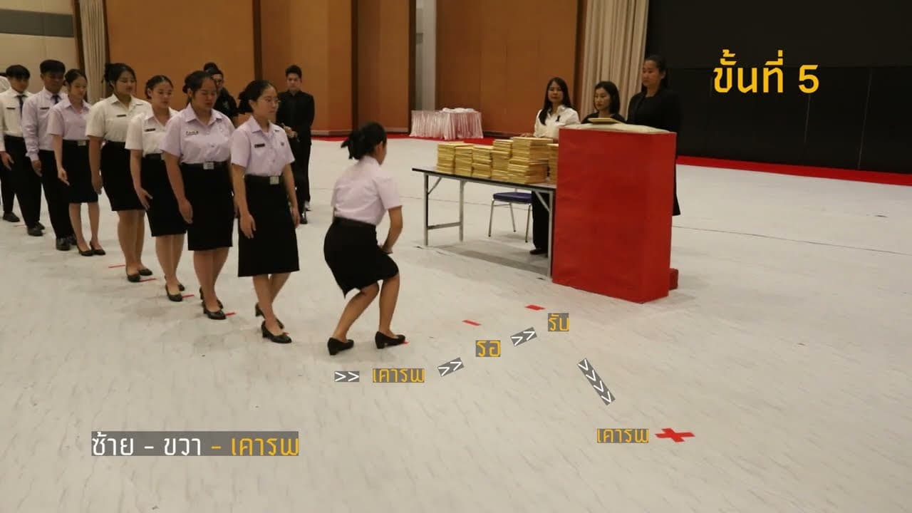 ขั้นตอนที่ 5 การฝึกซ้อมบัณฑิตเพื่อเข้ารับพระราชทานปริญญาบัตร
